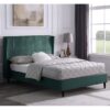 Ashburton Velvet Fabric King Size Bed In Green