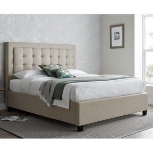 Brandon Fabric Ottoman Storage King Size Bed In Oatmeal