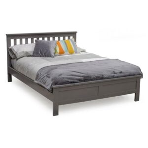Willox Wooden King Size Bed In Grey