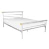 Candela Metal King Size Bed In Silver