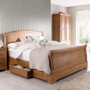 Carman Wooden Super King Size Bed In Natural
