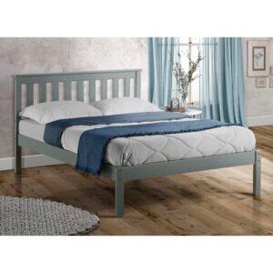 Danvers Wooden Low End Double Bed In Grey