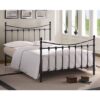 Florida Vintage Style Metal Double Bed In Black