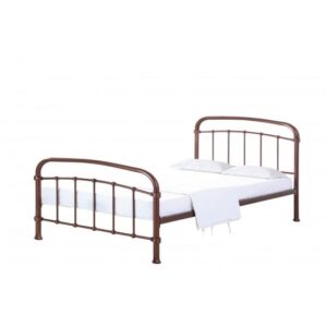 Highbury Contemporary Metal King Size Bed In Copper