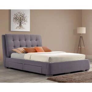 Mayfair Fabric Super King Size Bed With 4 Drawers In Grey