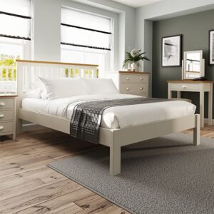 Rosemont Wooden Double Bed In Dove Grey