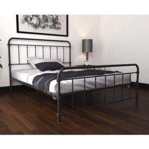 Wallach Metal King Size Bed In Black