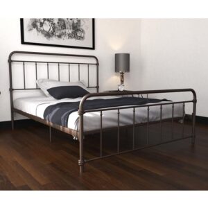 Wallach Metal King Size Bed In Bronze