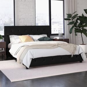Dakotas Faux Leather King Size Bed In Black