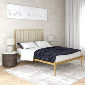 Giulio Metal King Size Bed In Gold