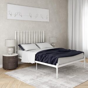 Giulio Metal King Size Bed In White
