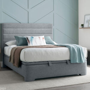 Alton Marbella Fabric Ottoman Super King Size Bed In Grey