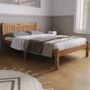Ria Wooden Double Bed In Pine