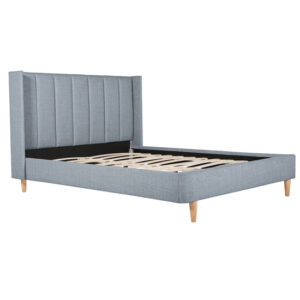 Allegro Fabric King Size Bed In Grey