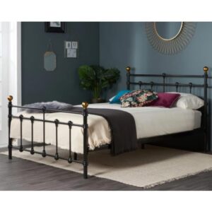 Atalla Metal Double Bed In Black
