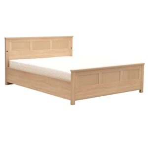 Canton Wooden Super King Size Bed In Sonoma Oak And LED