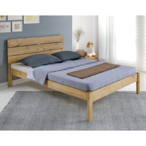 Ravello Wooden King Size Bed In Waxed Pine