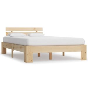 Absecon Wooden Double Bed In Natural