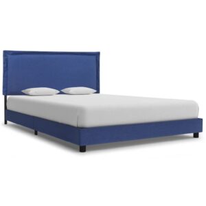 Arcadia Fabric Double Bed In Blue