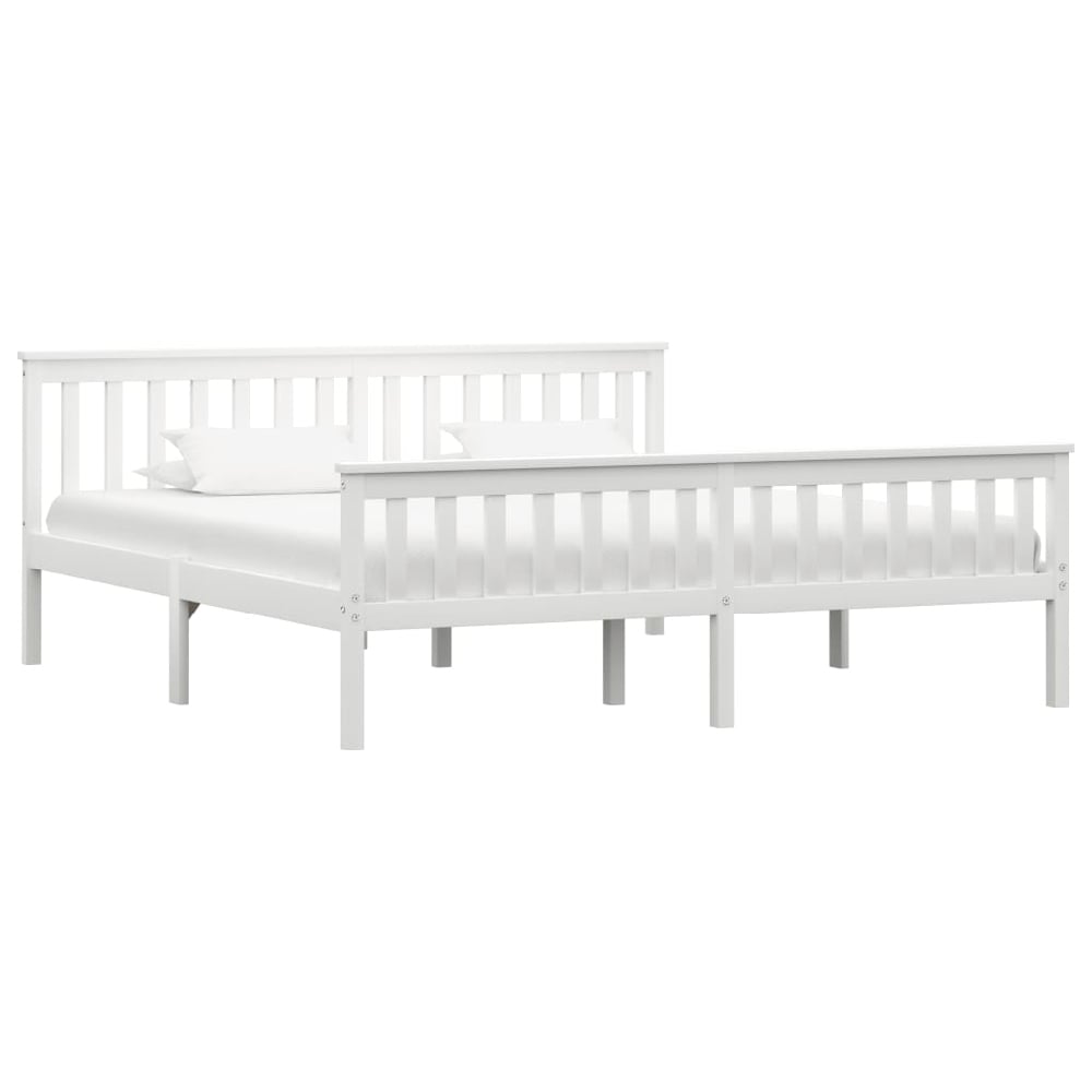 Chilliwack Wooden Super King Size Bed In White