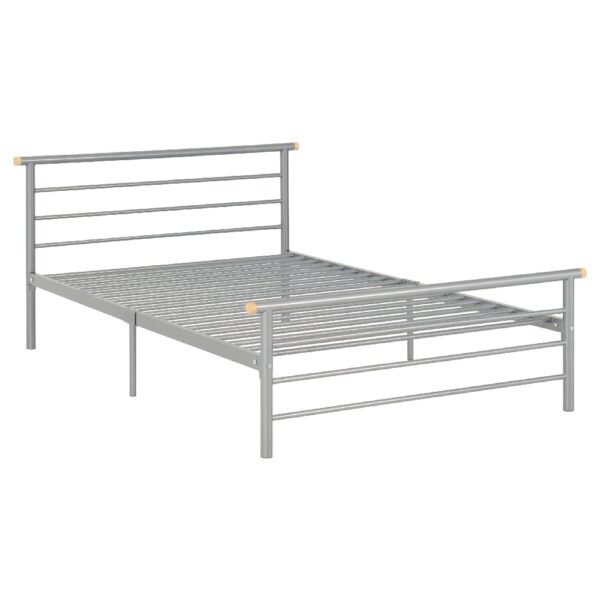 Osaka Metal Small Double Bed In Silver