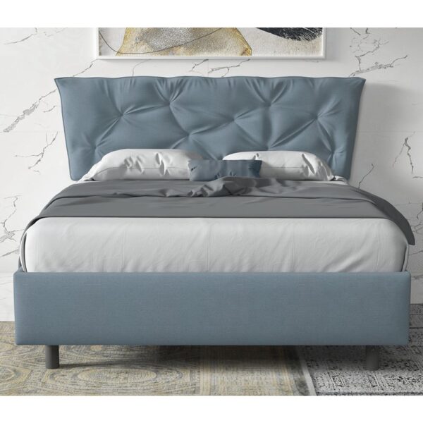 Berkeley Fabric Small Double Bed In Sky Blue