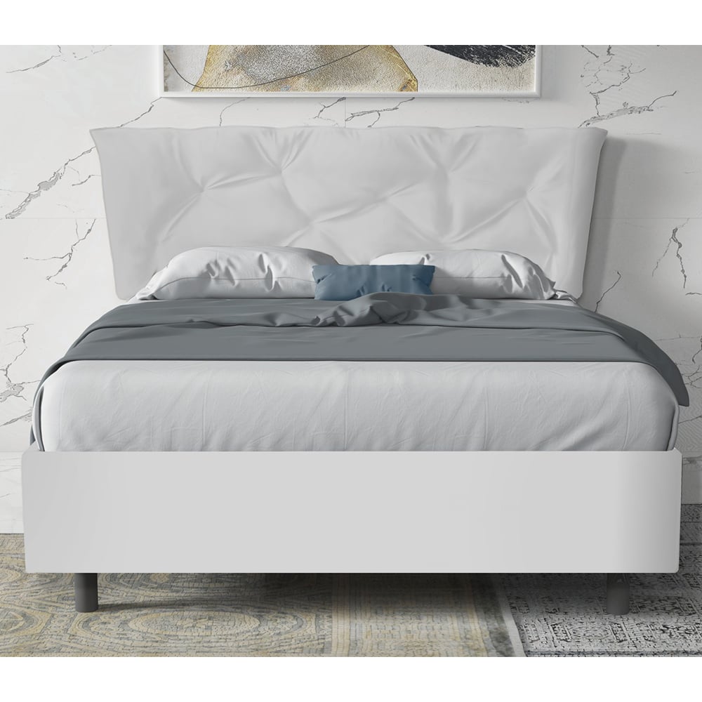 Berkeley Leather Small Double Bed In White