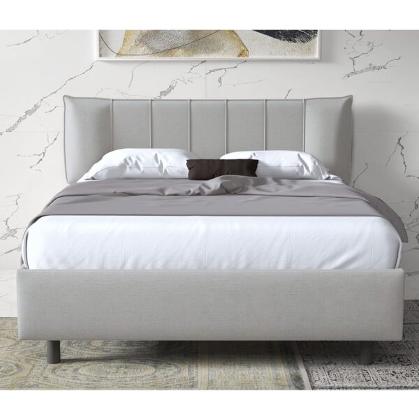 Hugo Fabric Small Double Bed In Ice