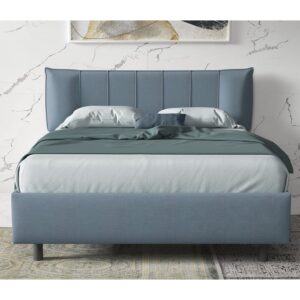 Hugo Fabric Small Double Bed In Sky Blue