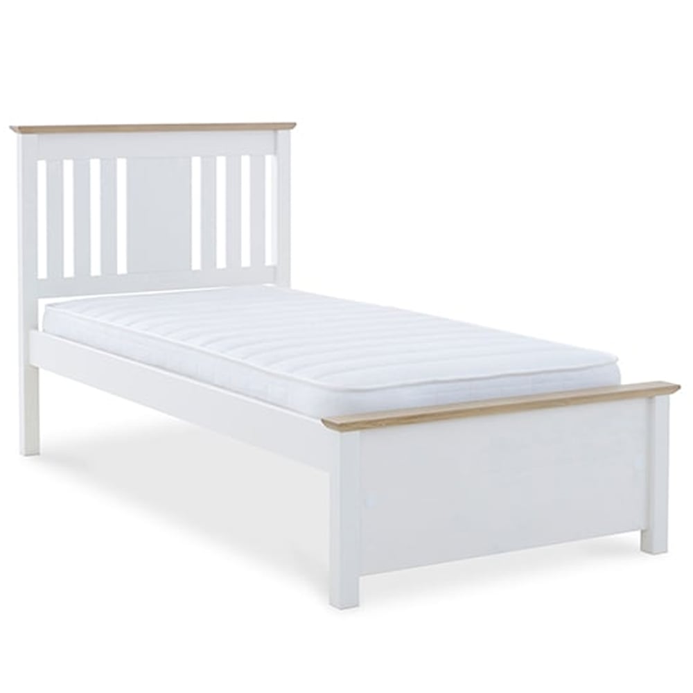 Chelsea Wooden Single Bed In White And Oak