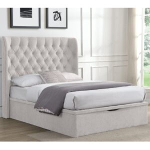 Colusa Fabric Ottoman Storage King Bed In Beige