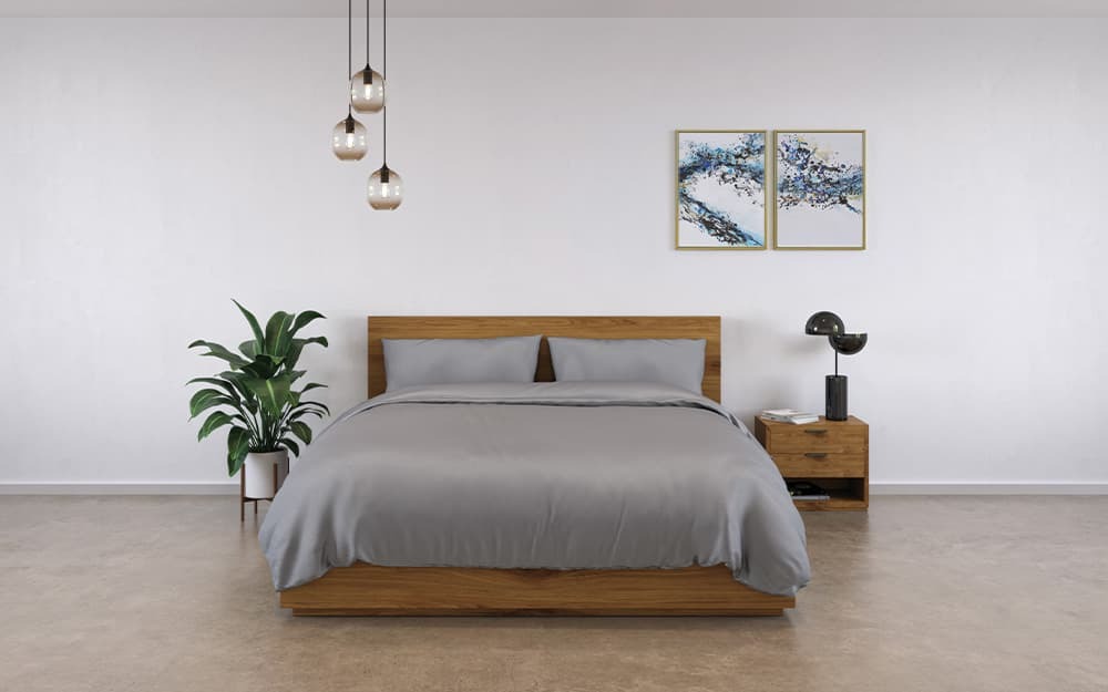 Panda Bamboo Bedding Set, Superking, Pure White