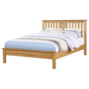 Heaton Wooden Low Foot End Double Bed In Oak