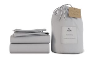Panda Bamboo Bedding Set, Double, Quiet Grey