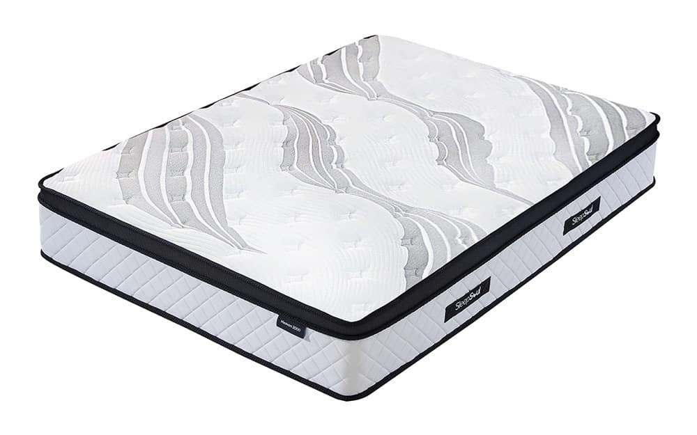 SleepSoul Heaven Cool Gel 3000 Pocket Pillow Top Mattress, Single
